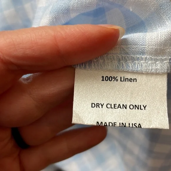 Sara Campbell Blue White Checkered Blouse - Picture 10 of 10